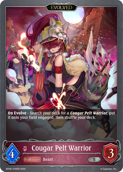 Cougar Pelt Warrior (Evolved) - BP06-078EN