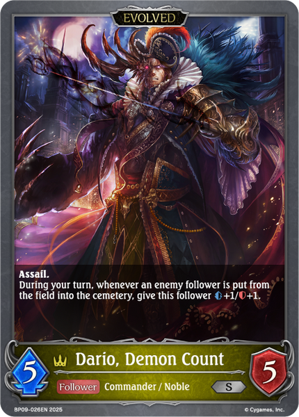 Dario, Demon Count (Evolved) - BP09-026EN