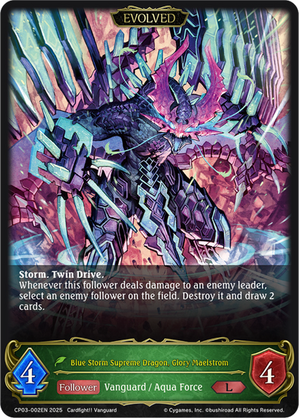 Blue Storm Supreme Dragon, Glory Maelstrom - CP03-002EN
