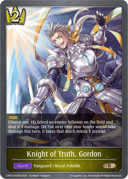 Knight of Truth, Gordon - CP03-040EN