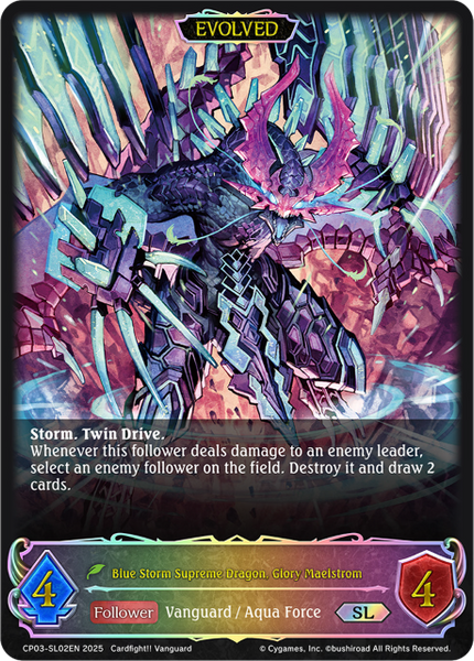 Blue Storm Supreme Dragon, Glory Maelstrom (SL) - CP03-SL02EN