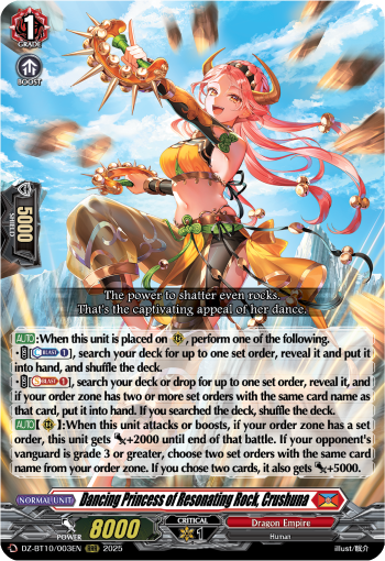 Dancing Princess of Resonating Rock, Crushuna - DZ-BT10/003EN