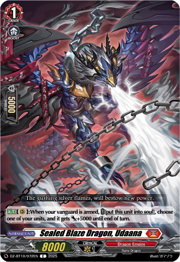 Sealed Blaze Dragon, Udaana - DZ-BT10/072EN