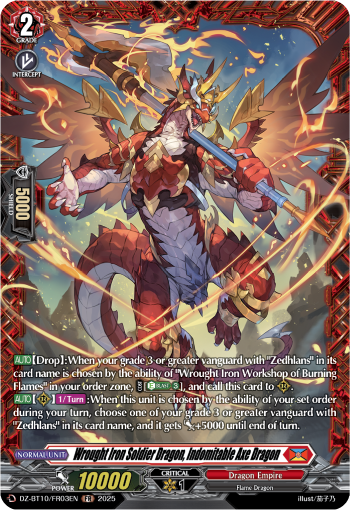 Wrought Iron Soldier Dragon, Indomitable Axe Dragon (FR) - DZ-BT10/FR03EN