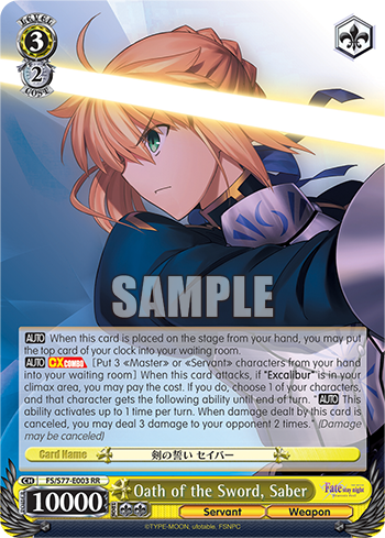 Oath of the Sword, Saber