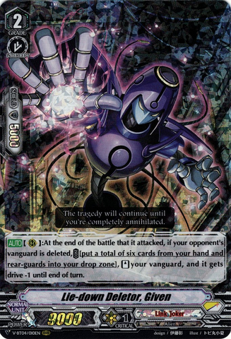 Lie-down Deletor, Given
