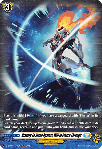 Bravery To Stand Against, Will to Pierce Through (Holo) - D-BT05/H33EN
