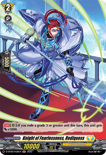Knight of Fearlessness, Rediquess (Holo) - D-BT05/H38EN