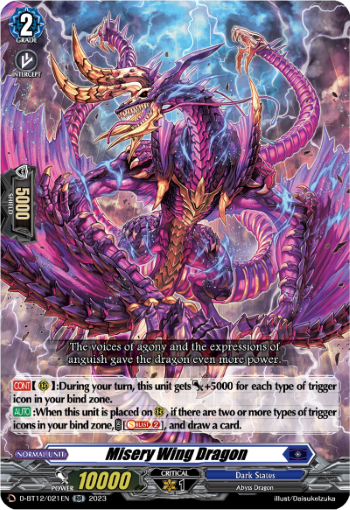 Misery Wing Dragon - D-BT12/021EN