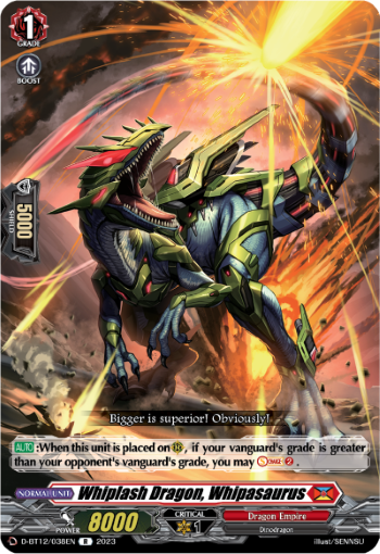 Whiplash Dragon, Whipasaurus - D-BT12/038EN