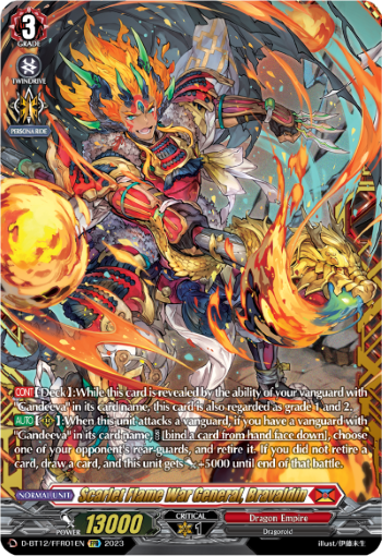 Scarlet Flame War General, Bravaldin (FFR) - D-BT12/FFR01EN