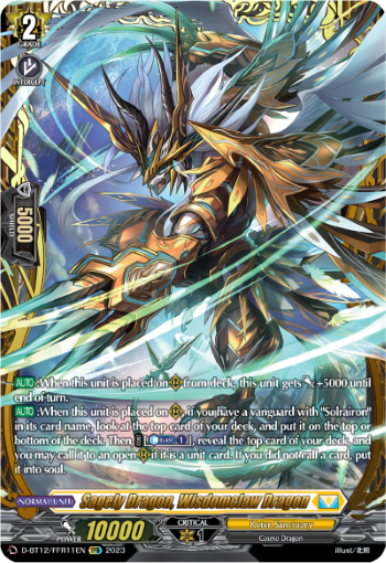 Sagely Dragon, Wisdomclaw Dragon (FFR) - D-BT12/FFR11EN