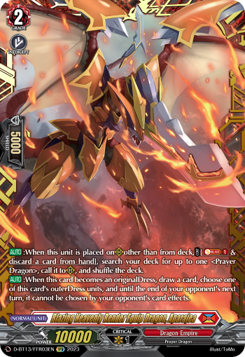 Blazing Heavenly Render Equip Dragon, Aparajea (FFR) - D-BT13/FRR03EN