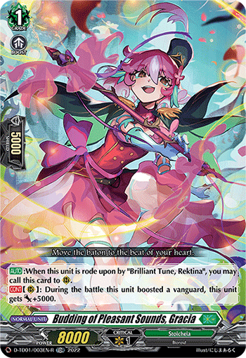 Budding of Pleasant Sounds, Gracia (Foil) - D-TD01/003EN-R