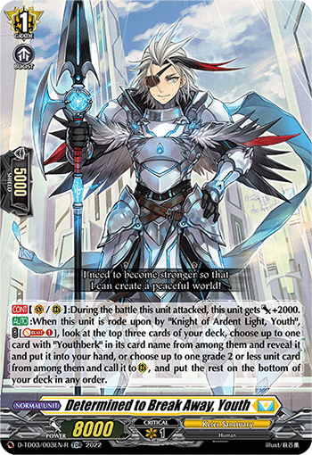 Determined to Break Away, Youth (Foil) - D-TD03/003EN-R