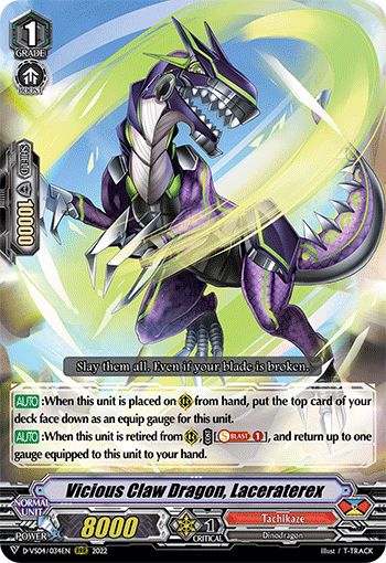 Vicious Claw Dragon, Laceraterex - D-VS04/034EN