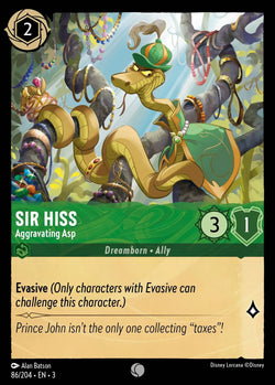 Sir Hiss - Aggravating Asp (086/204) [Into the Inklands]