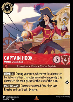 Captain Hook - Master Swordsman (105/204) [Into the Inklands]