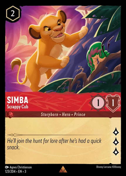 Simba - Scrappy Cub (123/204) [Into the Inklands]
