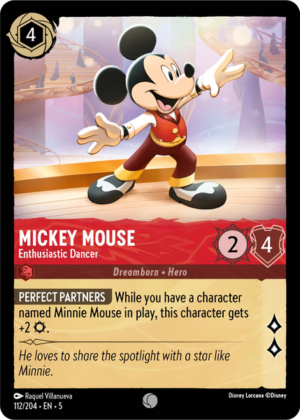 Mickey Mouse Enthusiastic Dancer (112/204) [Shimmering Skies]