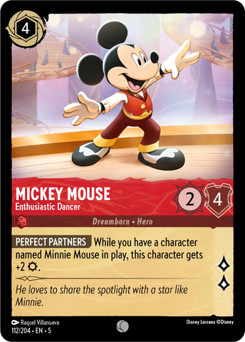 Mickey Mouse Enthusiastic Dancer (112/204) [Shimmering Skies]