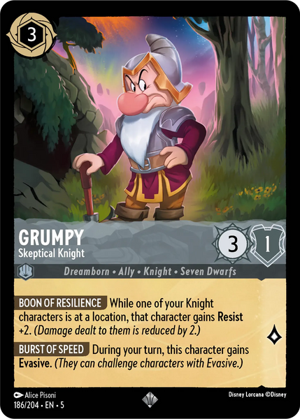 Grumpy - Sceptical Knight (186/204) [Shimmering Skies]