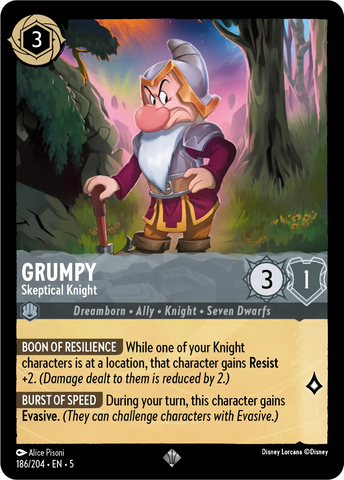 Grumpy - Sceptical Knight (186/204) [Shimmering Skies]