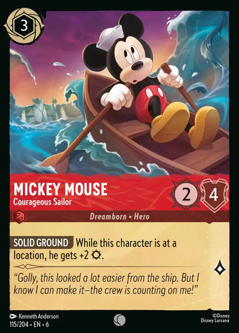 Mickey Mouse - Courageous Sailor (115/204) [Azurite Sea]