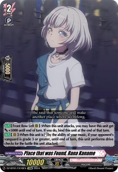 Place that was Found, Rana Kaname (EXRRR)