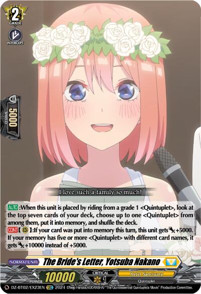 The Bride's Letter, Yotsuba Nakano (EXC)