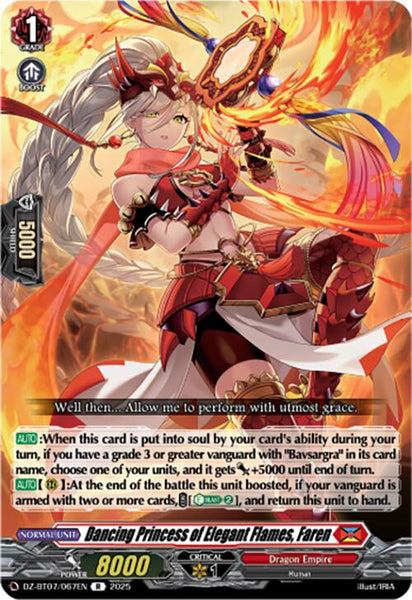 Dancing Princess of Elegant Flames, Faren