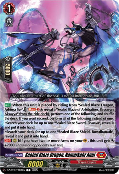 Sealed Blaze Dragon, Namorkahr Anui