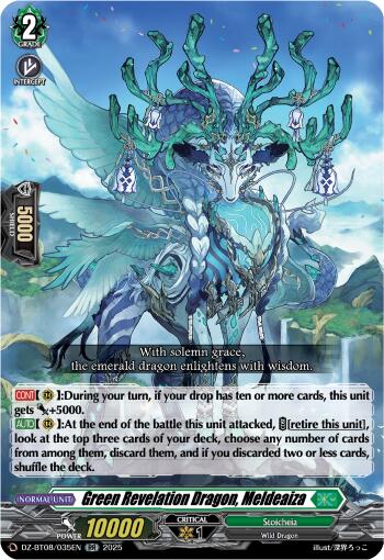 Green Revelation Dragon, Meldeaiza