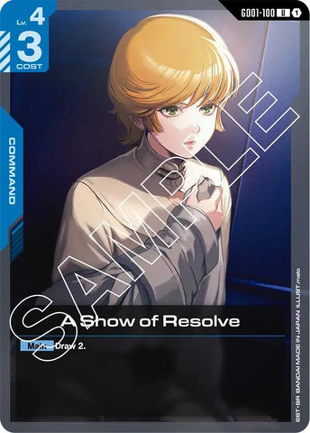 A Show of Resolve
