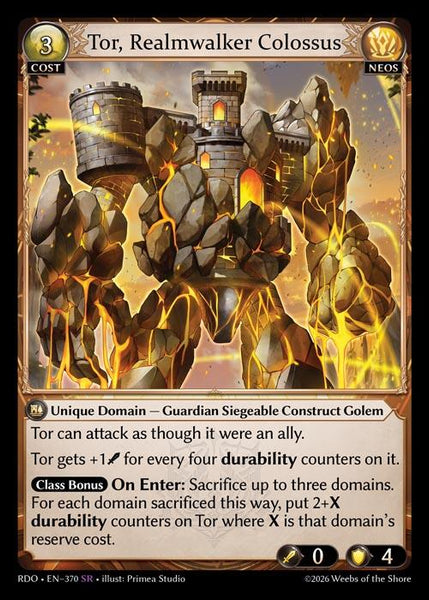 Tor, Realmwalker Colossus