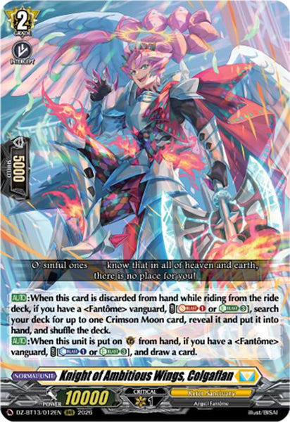 Knight of Ambitious Wings, Colgaflan