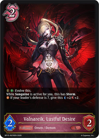 Valnareik, Lustful Desire