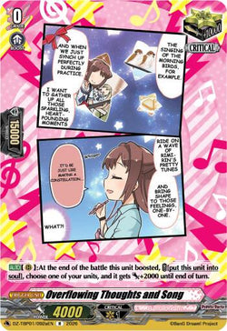 Overflowing Thoughts and Song (A)
