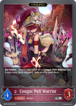 Cougar Pelt Warrior (Evolved) - BP06-078EN