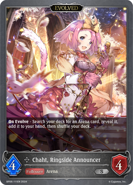 Chaht, Ringside Announcer (Evolved) - BP06-111EN