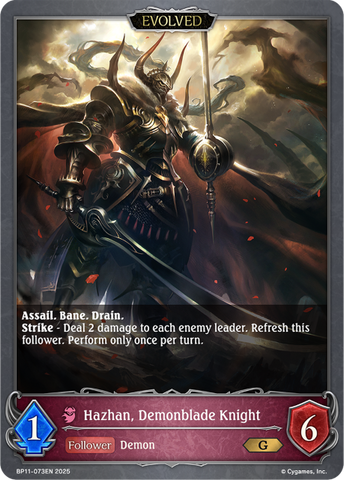 Hazhan, Demonblade Knight (Evolved) - BP11-073EN