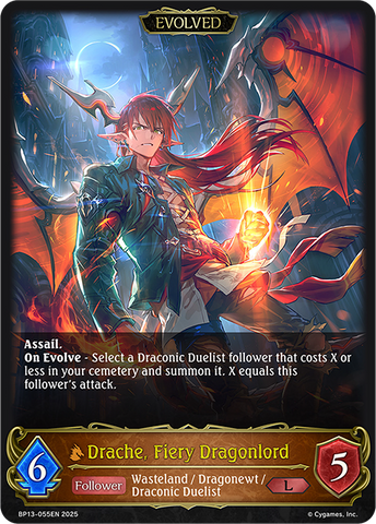 Drache, Fiery Dragonlord (Evolved) - BP13-055EN