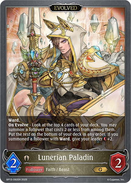 Lunerian Paladin (Evolved) - BP13-092EN