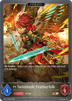 Twinblade Featherfolk (Evolved) - BP14-100EN