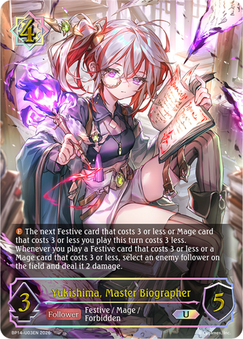 Yukishima, Master Biographer (U) - BP14-U03EN