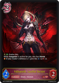 Valnareik, Lustful Desire - BP15-076EN