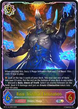 Raio, Truthful Elimination (SL) - BP15-SL10EN