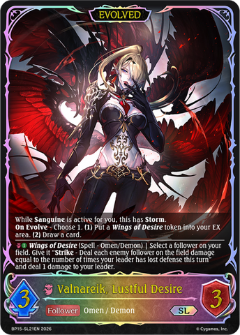 Valnareik, Lustful Desire (Evolved) (SL) - BP15-SL21EN