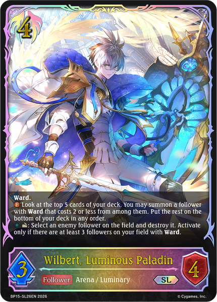 Wilbert, Luminous Paladin (SL) - BP15-SL26EN