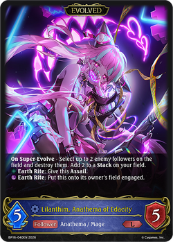 Lilanthim, Anathema of Edacity (Evolved) - BP16-040EN